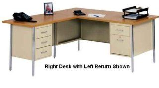 Sandusky Lee LW4224/DD100 L Shaped Desk ( Right Desk w/ Left Return & Center Drawer )  Office Desks 
