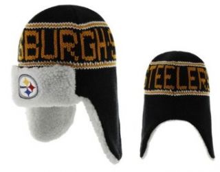 NFL Pittsburgh Steelers Men's Yeti Knit Cap, One Size, Black  Sports Fan Beanies  Clothing