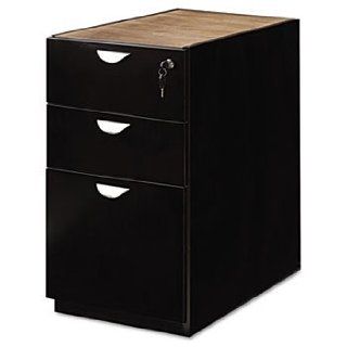 Mira Series Box/Box/File Desk Pedestal, 15w x 28d x 27 h, Espresso by MAYLINE (Catalog Category Furniture & Accessories / File Cabinets)  Storage Cabinets 