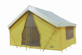 Trek Tents 10 x 14' Canvas Cabin Tent Khaki  Camping Cabin Tent  Sports & Outdoors