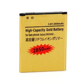 Generic 2850mAh Gold High Capacity Battery for SamSung Galaxy S III 3 GT i9300 BB018 Cell Phones & Accessories