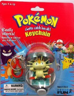 Pokemon Keychain ~ Meowth Toys & Games