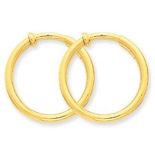 14k Non pierced Hoops Earrings, Best Quality Free Gift Box Satisfaction Guaranteed Jewelry
