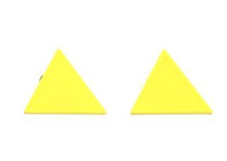 Neon Triangle Dangle Earrings Retro 80s Electric Fluorescent Yellow EB03 Chandelier Fashion Jewelry Jewelry