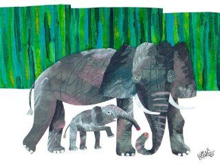 Eric Carle's Elephant Mother Canvas Reproduction Baby