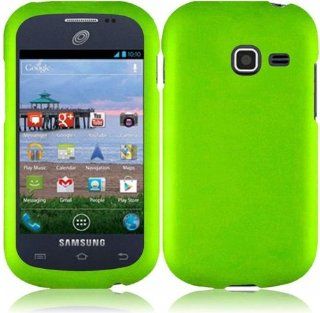 Samsung S738c S738 c Galaxy Centura Straight Talk Neon Green silicone RUBBER CASE SKIN COVER PROTECTOR Cell Phones & Accessories
