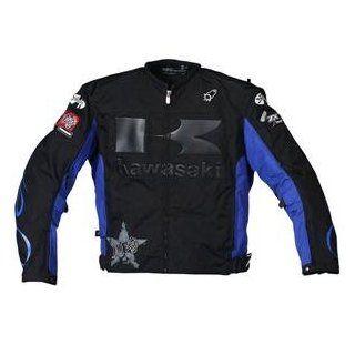 Joe Rocket Kawasaki Industry Jacket   2X Large/Black/Blue Automotive