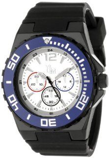 Yachtman Men's YM761 BL  Round Silver Dial with Black Silicone Strap Watch Watches