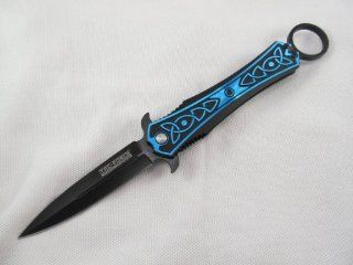 762 Blue & Black Anodized Celtic Folder Pocket Knife  Other Products  