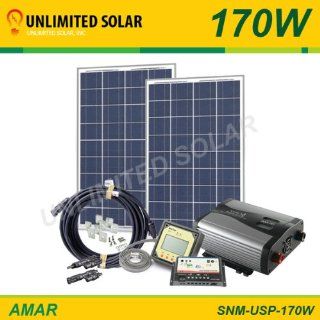 Solar Power Kit 20 Watt 12v with 10 Amp Charge Controller, pole Mount, 30ft Cable  Solar Panels  Patio, Lawn & Garden