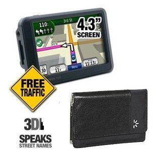 Garmin Nuvi 765T GPS (RB) and Leather Case Bundle GPS & Navigation