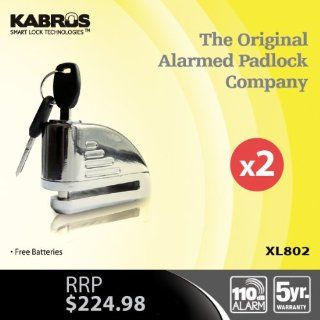 2 KABRUS XL802 HIGH SECURITY MOTION SENSOR ALARM DISC BRAKE LOCK  Bike Locks  Sports & Outdoors