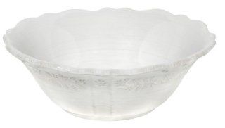 CorningWare Traditions 7 Inch Soup/Cereal Bowl, Embossed White Kitchen & Dining