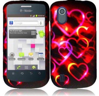 ZTE Concord V768 ( T Mobile ) Phone Case Accessory Spectacular Hearts Hard Snap On Cover with Free Gift Aplus Pouch Cell Phones & Accessories