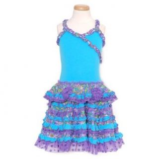 GeGe Baby Toddler Little Girls Blue Purple Ruffle Dress 12M 10 GeGe Clothing