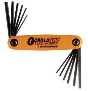 Bondhus 12550 GorillaGrip Set of 12 Hex Fold up Keys, sizes 5/64 5/32 Inch & 1.5 5mm
