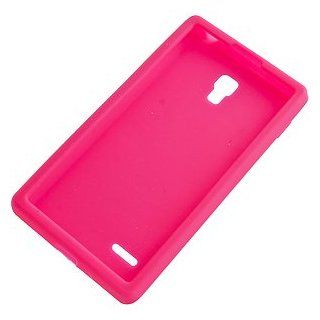 Silicone Skin Cover for LG Optimus L9 P769, Hot Pink Cell Phones & Accessories