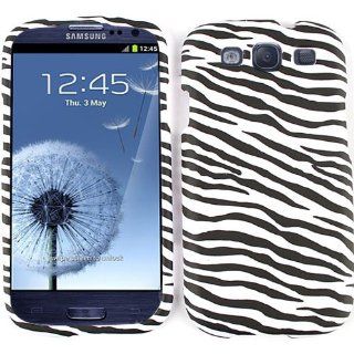 Cell Armor I747 SNAP TE041 Snap On Case for Samsung Galaxy SIII   Retail Packaging   Leather Finish Zebra Print Cell Phones & Accessories