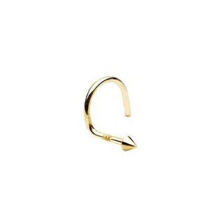 Nose Stud 14k Solid Gold with Cone Shape Head   NS02G Jewelry