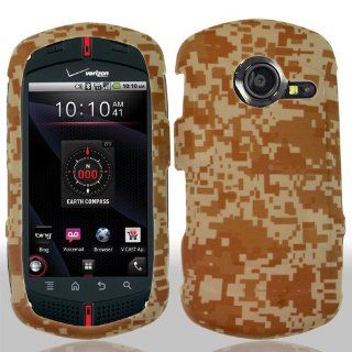 Casio G'zOne Commando C771 C 771 Brown Tan Digital Desert Camouflage Military Army Design Snap On Hard Protective Cover Case Cell Phone Cell Phones & Accessories