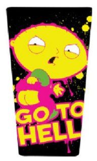 Family Guy Stewie Go to Hell Neon Drinking Pint Glass Kitchen & Dining