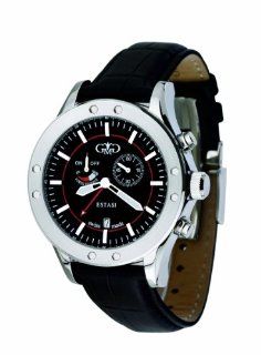 Gio Monaco Men's 772 F Estasi Black Dial Leather Alarm Watch at  Men's Watch store.