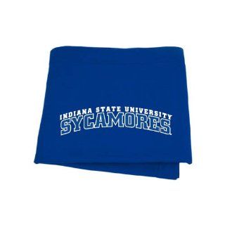 Indiana State Royal Sweatshirt Blanket 'Arched Indiana State University Sycamores'  Sports Fan Throw Blankets  Sports & Outdoors