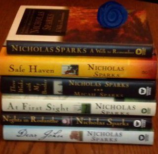 Nicholas Sparks 6 Book Set (Safe Haven ~ A Walk to Remember ~ Three Weeks with my Brother ~ A First Sight ~ Dear John ~ Nights in Rodanthe) Nicholas Sparks Books