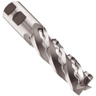 Niagara Cutter 68948 Cobalt Steel Square Nose End Mill, Inch, Uncoated (Bright) Finish, Roughing and Finishing Cut, 4 Flutes, 3.875" Overall Length, 0.750" Cutting Diameter, 0.750" Shank Diameter