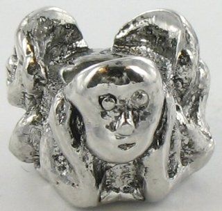 Quiges Beads Charms Silver Plated Monkeys Charm Bead for Pandora/Troll/Chamilia/European Beads Jewelry