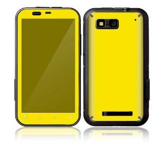 Motorola Defy Decal Phone Skin Decorative Sticker w/ Matching Wallpaper   Simply Yellow Cell Phones & Accessories