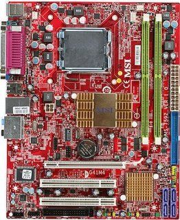 MSI G41M4 F Intel Core 2 Quad/Socket 775/Intel G41/FSB 1333/2DDR2 800/Intel GMA4500/GbE/7.1 CH Micro ATX Motherboard Electronics