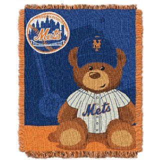 MLB New York Mets Field Woven Jacquard Baby Throw Blanket, 36x46 Inch  Sports Fan Throw Blankets  Sports & Outdoors