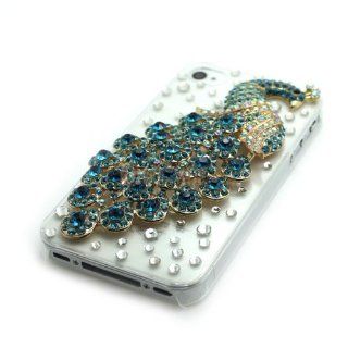 ChineOn 3D Alloy Peacock Crystal Diamond Rhinestones Hard Case Cover for iPhone 4 4S Cell Phones & Accessories