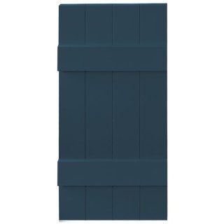 Board N Batten 4 Boards Joined in Classic Blue   Set of 2 (14 in. W x 1 in. D x 70.5 in. H (8.86 lbs.))   Window Treatment Board And Batten Shutters