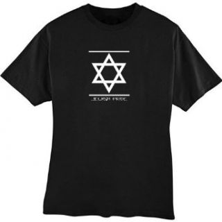 Jewish Pride T shirt (LARGE, BLACK) Clothing