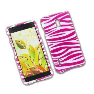 Lg Us780 (Optimus F7) Pink Zebra Protective Case Cell Phones & Accessories