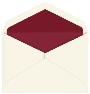 Inner Envelopes Jumbo Ecru Burgundy Lined pack 50  Greeting Card Envelopes 