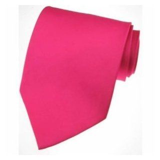 Mens Necktie Solid Color Fuchsia Pink Ties at  Mens Clothing store
