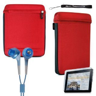 Travel Nylon Carbon Fiber Design Cube For Apple iPad Air & iPad 2 + Determination Hand Strap + Screen Protector + HD Earbuds (3.5mm Jack) Computers & Accessories