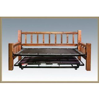 Montana Woodworks Homestead Collection Day Bed with Pop Up Trundle Bed, Stain and Lacquer Finish   Daybed With Pop Up Trundle
