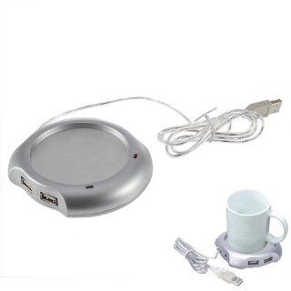 4 Port USB Hub+tea Coffee Beverage Cup Electric Warmer Heater Fashion Hs 