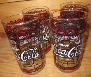 VINTAGE Coca Cola Glasses    Set of 4    as shown  Tumblers  