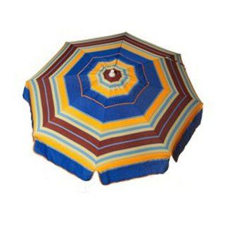 6' Acrylic Umbrella with Blue, Brown Stripes  Patio Umbrellas  Patio, Lawn & Garden