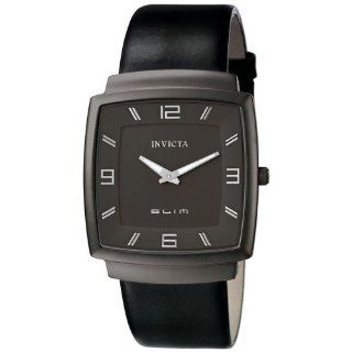 Invicta Men's 5133 Slim Collection Square Black Leather Watch Invicta Watches