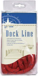 DOCKLINE Double Braided Gold White 1/2 x 15  Dock Lines And Rope  Sports & Outdoors