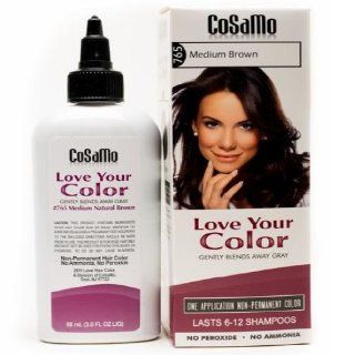 CoSaMo Love Your Color, No Ammonia, No Peroxide Hair Color, #765 Medium Brown Comparable to Loving Care Health & Personal Care