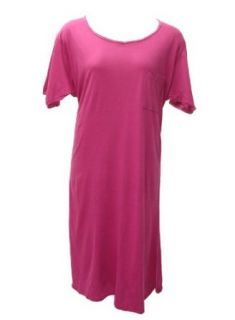 Short Sleeve Fuchsia Cotton Nightgown Plus Size 6X Clothing