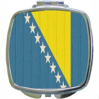 Rikki KnightTM Bolivia Flag on Distressed Wood Design Compact Mirror  Personal Makeup Mirrors  Beauty