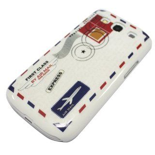Worldshopping White Post Mail Envelope Pattern Hard Plastic Skin Case Back Cover for Samsung Galaxy S3 SIII i9300 + Free Accessory Cell Phones & Accessories